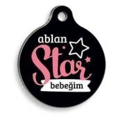 Ablan Star Yuvarlak Kedi ve Köpek Künyesi - 1