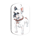 French Bulldog 2 Resimli Köpek Künyesi - 1