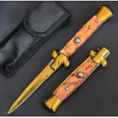 Akc Gold Çakı 23 Cm Bıçak İtalyan Stiletto italy - 1