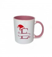 Kişiye Özel Yeniyıl Temalı Fotoğraf Baskılı Porselen Kupa Bardak Pembe HK2409 thumbnail 4