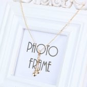 Worldshop ÇİFT KALP MODEL TAKI SETİ KOLYE KÜPE 18 GP ALTIN KPLM. AHŞAP KUTU İÇERİSİNDE - 3