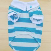 Pet Style KEDİ VE KÖPEK İÇİN, YAKALI KIRMIZI,MAVİ, ÇİZGİLİ ELBİSE,KIYAFET - 1