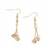 Worldshop ÇİFT KALP MODEL TAKI SETİ KOLYE KÜPE 18 GP ALTIN KPLM. AHŞAP KUTU İÇERİSİNDE - 5