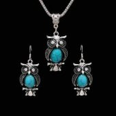 Worldshop OTANTİK, O1AA ZİRCON TAŞLI TAKI SETİ, KOLYE, KÜPE , ahşap kutu içerisinde - 1