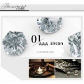 Worldshop OTANTİK, O1AA ZİRCON TAŞLI TAKI SETİ, KOLYE, KÜPE , ahşap kutu içerisinde - 3