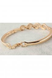 Worldshop Altın Kaplama, Zirkon Taşlı Bileklik, Kelepçe Ahşap Kutu Içerisinde, Yeni Yıl, yılbaşı hediye - 3