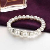 Worldshop İNCİ TAKI SETİ, BÜYÜK TAŞLI KOLYE, BİLEKLİK, KÜPE, AHŞAP HEDİYE KUTUSU İÇERİSİNDE - 3