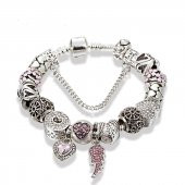 Worldshop PANDORA TARZ, MELEK KANADI TEMALI  CHARM BİLEKLİK , AHŞAP KUTU İÇERİSİNDE - 1