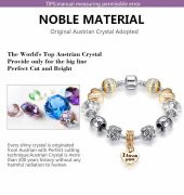 Worldshop PANDORA, VALENTİNE SEVGİ CHARMLI BİLEKLİK, AHŞAP HEDİYE KUTUSU İÇERİSİNDE - 1