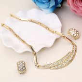 Worldshop MODA KOLYE KÜPE BİLEKLİK YÜZÜK TAKI SETİ, AHŞAP KUTU İÇERİSİNDE - 3