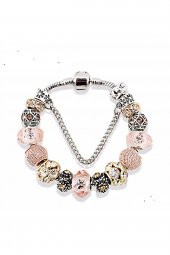 Worldshop Pandora Tarz, Yeni Trend, Gold Charmlı Bileklik, Ahşap Kutu Içerisinde - 1