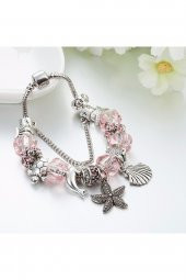 Worldshop Pandora Tarz, Yeni Trend,Deniz Kabuğu Temalı Charm Bileklik, Ahşap Kutu Içerisinde - 3