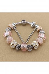 Worldshop Pandora Tarz, Yeni Trend, Gold Charmlı Bileklik, Ahşap Kutu Içerisinde - 3