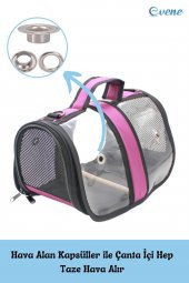 Kuş Taşıma Çantası Kuş Kafesi Tünekli Çanta Flybag - 6