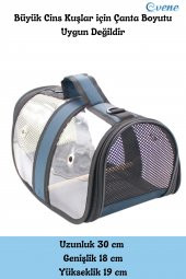Kuş Taşıma Çantası Kuş Kafesi Tünekli Çanta Flybag - 9