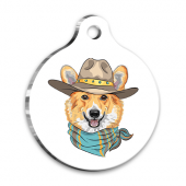 Tasarım Cardigan Welsh Corgi Yuvarlak Köpek Künyesi - 1