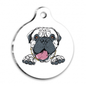 Tasarım Bullmastiff Yuvarlak Köpek Künyesi - 1