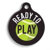 Tenis Toplu Yuvarlak Kedi ve Köpek Künyesi - 1