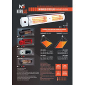 2000w Camlı Kumandalı Normgas İnfrared Dış Mekan Isıtıcı Heating Systems Siyah - 4