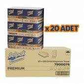 Selpak Premıum Z Katlama Havlu (23,5 x 24 cm 200 Yaprak - 20 li Koli) - 2