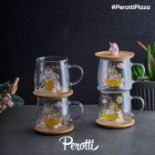 Perotti Felix Bambu Kapaklı Cam Kupa - 1