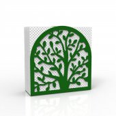 HAYAT AĞACI TEMALI METAL PEÇETELİK YEŞİL - 1