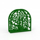 HAYAT AĞACI TEMALI METAL PEÇETELİK YEŞİL - 2