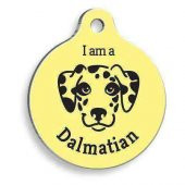 Sarı Dalmaçyalı Yuvarlak Köpek Künyesi - 1