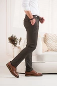 ECER BELİ İPLİKLİ REGULAR FİT DESENLİ ERKEK KUMAŞ PANTOLON - 4
