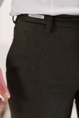 ECER BELİ İPLİKLİ REGULAR FİT DESENLİ ERKEK KUMAŞ PANTOLON - 6