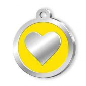 Mineli Seri Kalp Desenli Künye Sarı - 1