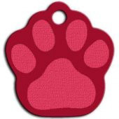 Büyük Pati Köpek Künyesi Kırmızı - 1