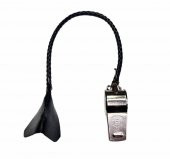 Deri İpli Metal Düdük - Askeri Düdük - Bekçi Polis Düdüğü thumbnail 1