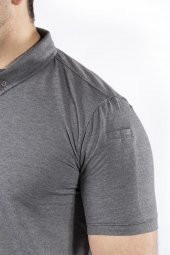 VAV Tlac-01 Polo Yaka Tişört Koyu Füme XS - 5