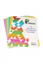 Paperart A4 Renkli Fotokopi Kağıdı Fosforlu 5 Renk 100 Adet - 1