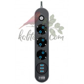 Piranha 3395 Termal Akım Korumalı 3 USB li Priz - 1