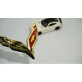 Chevrolet Corvette C6 C7 Logo Bagaj 3M 3D Metal Logo Amblem thumbnail 1