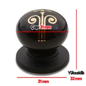 Santemolin Lüks Porselen Düğme Mobilya Mutfak Çekmece Dolap Dolabı Kulpu Kulbu Siyah Gold Kulpları thumbnail 5