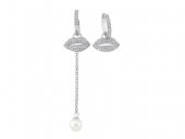 SilverPoint Sallantılı Dudak Küpe - 1
