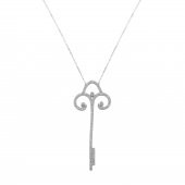SilverPoint Taşlı Anahtar Kolye - 1