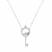 SilverPoint TekTaş Anahtar Kolye - 1