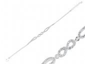 SilverPoint Taşlı Sonsuzluk Zincir Bileklik - 1
