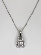 SilverPoint İkili Baget Taşlı Kolye - 1
