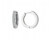 SilverPoint Çift Sıra Zirkon Taşlı Kadın Küpe - 1