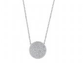SilverPoint Zirkon Taşlı Yuvarlak Figürlü Gümüş Kolye - 1