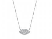 SilverPoint Zirkon Taşlı Göz Figürlü Gümüş Kolye - 1