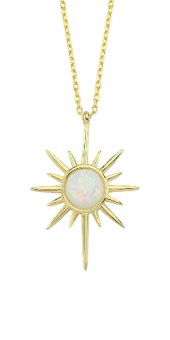 SilverPoint Gold Kaplama Sedef Taşlı Kadın Kolye thumbnail 2