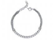 SilverPoint Ortası Gurmet Zincir Detaylı Bileklik - 1