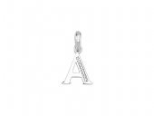 SilverPoint Zirkon Taşlı A Harfi Kolye Ucu - 1