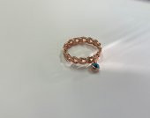 SilverPoint Rose Kaplama Sallantılı Göz Detay Yüzük - 2
